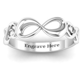 Sterling Silver Groovy Infinity Ring