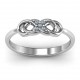 Sterling Silver Infinity Knot Ring with Accents