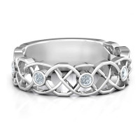 Sterling Silver Intertwined Love Band Ring