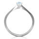 Sterling Silver Knife Edge Solitaire Ring