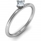 Sterling Silver L-Shaped Princess Ring