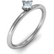 Sterling Silver L-Shaped Princess Ring