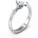 Sterling Silver Marquise Cut Love Ring