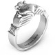 Sterling Silver Men's Classic Celtic Claddagh Ring