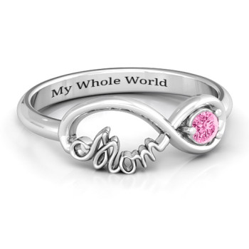 Sterling Silver Mom's Infinity Bond Ring