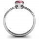 Sterling Silver Pear with Raised Bezel Set Ring