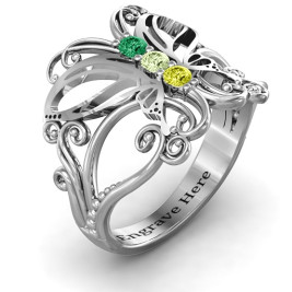 Sterling Silver Precious Butterfly Ring