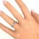 Sterling Silver Ridge Accent Diagonal Peak Women's Ring