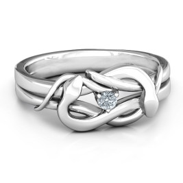 Sterling Silver Snake Lover's Knot Ring