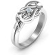 Sterling Silver Snake Lover's Knot Ring