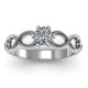 Sterling Silver Solitaire Infinity Ring