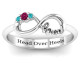 Sterling Silver Sparkly Love Infinity Ring