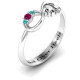 Sterling Silver Sparkly Love Infinity Ring