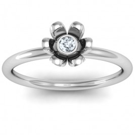 Sterling Silver Stone in 'Magnolia' Ring