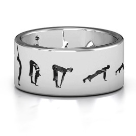 Sterling Silver Sun Salutation Pose Ring