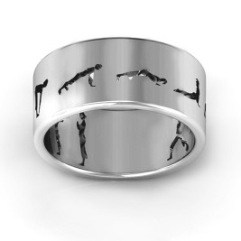 Sterling Silver Sun Salutation Pose Ring