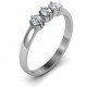 Sterling Silver Trinity Ring with Cubic Zirconias Stones