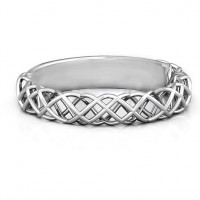 Sterling Silver Woven in Love Ring