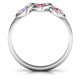 Three's Company Triple Heart Gemstone Ring
