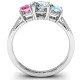 Three Stone Eternity with Princess Accents Ring