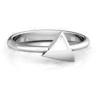 Triangle Pebble Geometric Ring