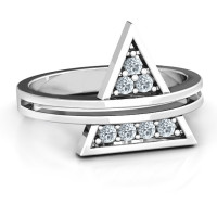 Triangle of Glam Geometric Ring