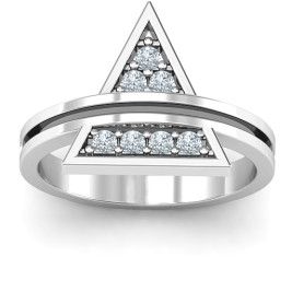 Triangle of Glam Geometric Ring