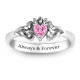 Trinity Knot Heart Crown Ring