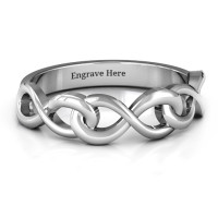 Triple Entwined Infinity Ring