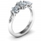 Triple Oval Stone Engagement Ring