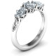 Triple Oval Stone Engagement Ring