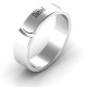 Tungsten Lysander Curved Groove Men's Ring