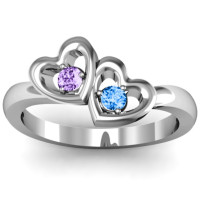 Twin Hearts Ring