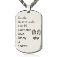 Father' Day Gift Dog Tag Name Necklace