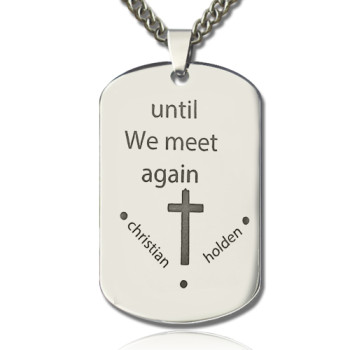 Remembrance Dog Tag Name Necklace