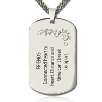 Best Friends Dog Tag Name Necklace