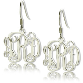 Personalised Sterling Silver Monogram Earrings