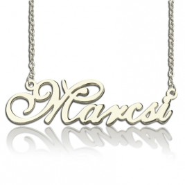 Personalised Nameplate Necklace Sterling Silver
