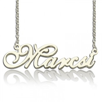 Personalised Nameplate Necklace Sterling Silver