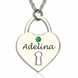 Personalised Heart Keepsake Pendant with Name Sterling Silver
