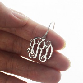 Personalised Sterling Silver Monogram Earrings