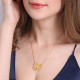 Custom Monogram Necklace 18ct Gold Plated