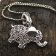 Elephant Charm Necklace with Name  Birthstone Sterling Silver
