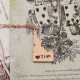 Idaho State USA Map Necklace With Heart  Name Rose Gold