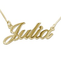 18ct Gold Classic Name Necklace - Super Thickness