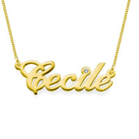 18ct Gold and Diamond Name Necklace	