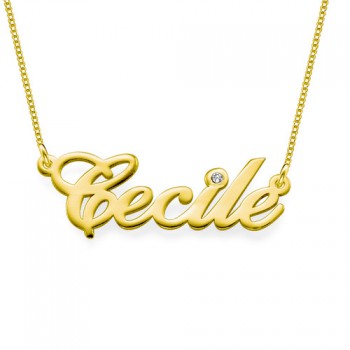 18ct Gold and Diamond Name Necklace	