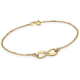 Men’s Gold, Silver & Crystal Infinity Name Anklet & Bracelets Women/Unisex