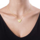 18ct Gold Plated Heart Necklace with Engraving	