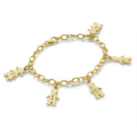 18ct Gold Plated Silver Engraved Kids Bracelet